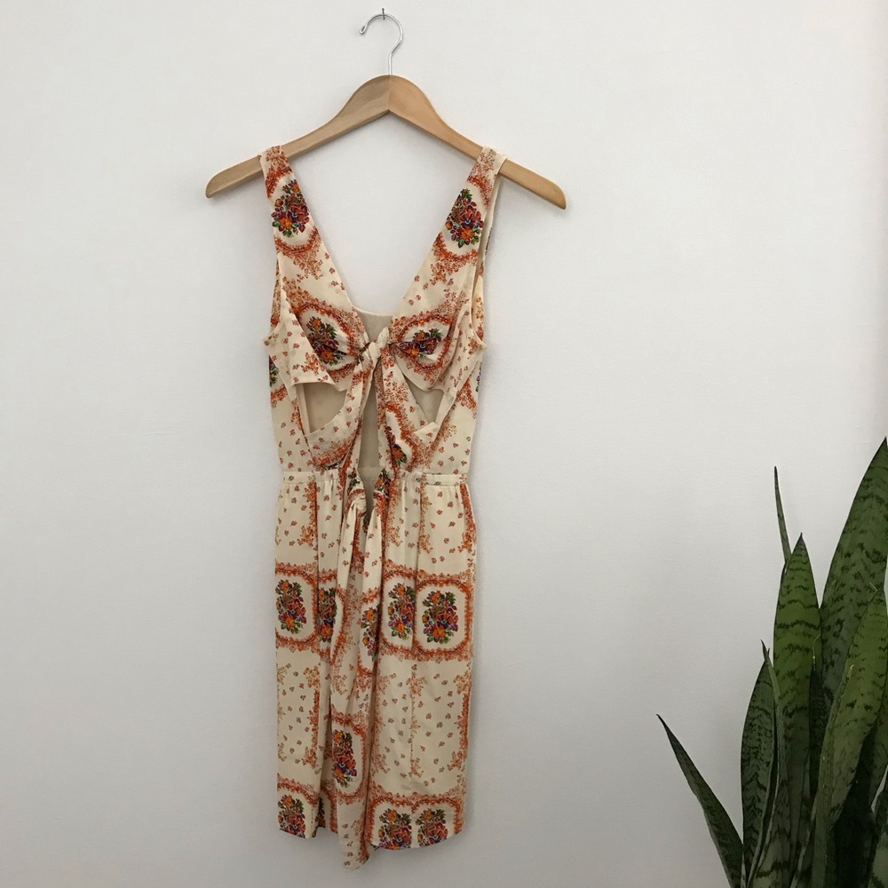 Madewell Silk Twist-Back Floral Dress Pockets 2 A6 - Picture 6 of 8